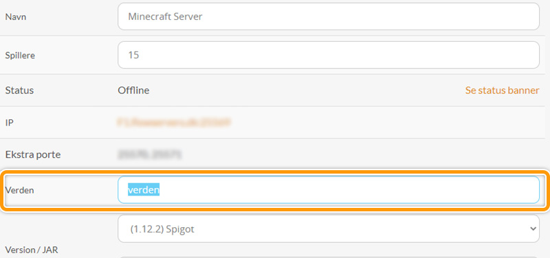 Vælg hvilken verden din server skal bruge hos FlowServers