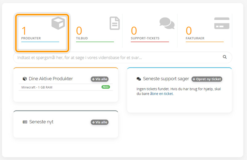 Se dine produkter hos FlowServers