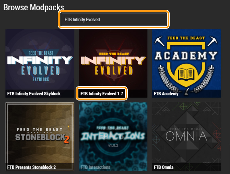 Find FTB Infinity Evolved Modpack hos FlowServers
