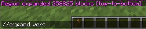 Udvid din WorldEdit markering fra top til bunden - FlowServers Minecraft Server Guide