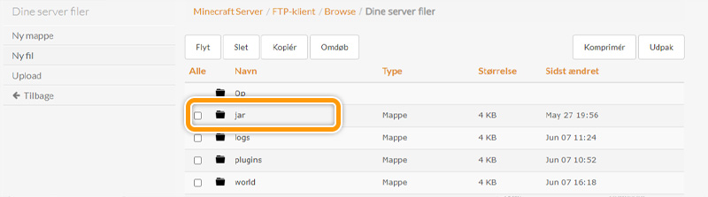 Installer et minecraft snapshot på din minecraft-server hos flowservers.dk