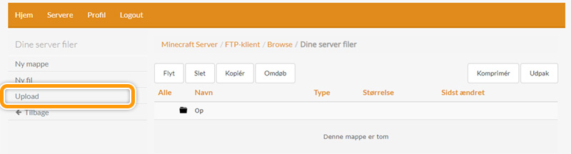 Upload et Schematic til din server hos FlowServers