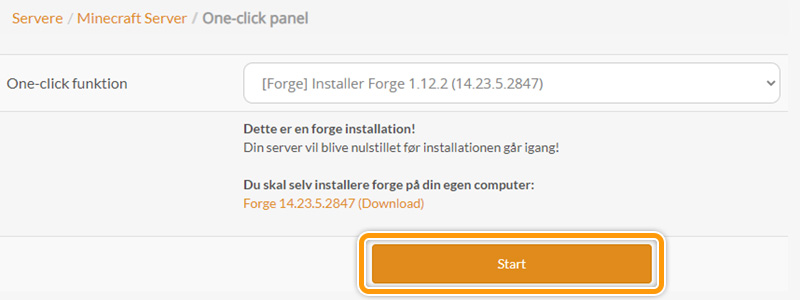 Installer Forge til 1.12.2 på din Minecraft-server hos FlowServers.dk