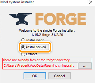 Installer Forge-server