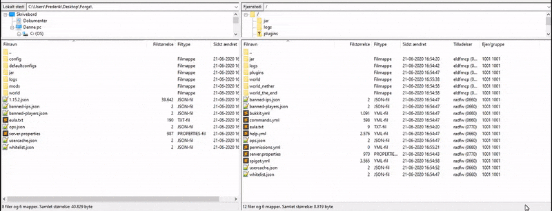 Slet dine servers filer fra FileZilla