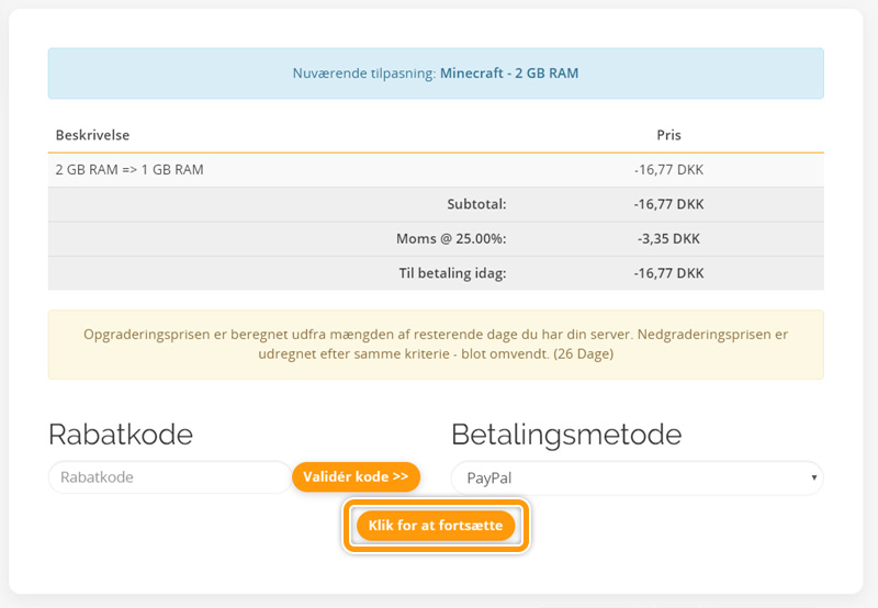 Gennemfør din nedgradering af RAM hos FlowServers
