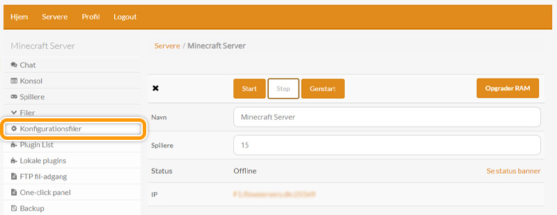 Aktiver whitelist på din Minecraft server hos FlowServers.dk